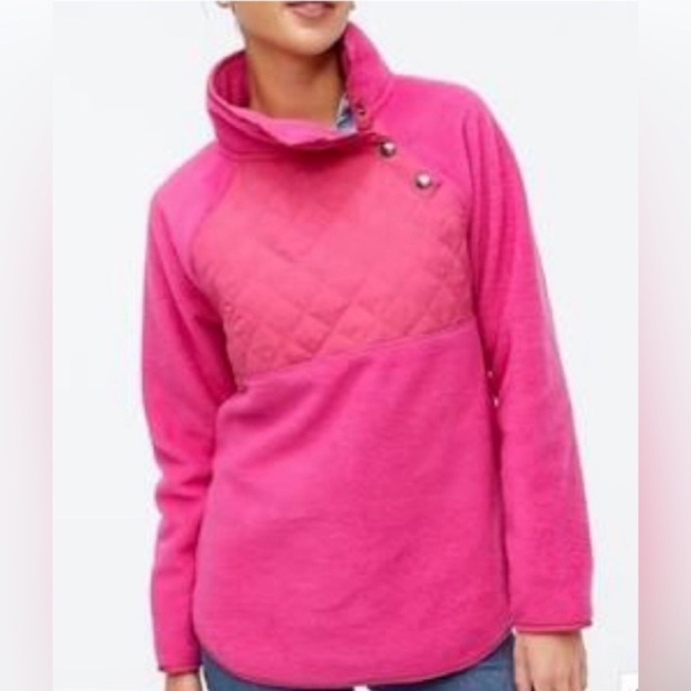 J. Crew Bright Pink Cowl Neck Sweater